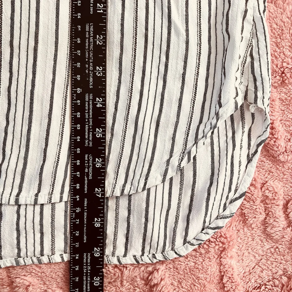 Free People Boho Slouchy Oversized Stripe Rhythm of the Night V-neck Tunic Top S